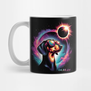 Celestial Dachshund Eclipse: Trendy Tee for Wiener Dog Enthusiasts Mug